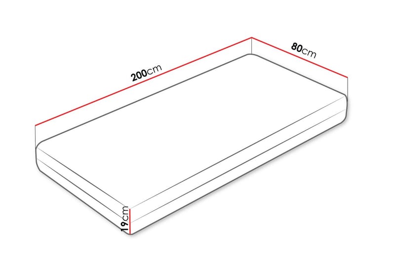 Frohike Resårmadrass 80x200 cm - Vit - Möbler - Säng - Madrasser - Resårmadrass & resårbotten