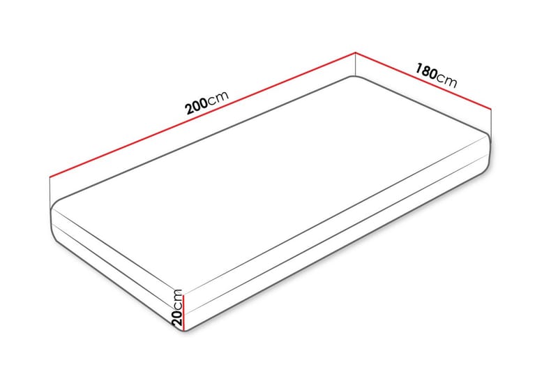 Gabri Skummadrass 180x200 cm - Vit - Möbler - Säng - Madrasser - Skummadrass