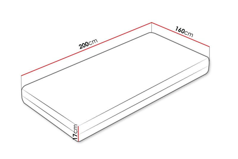 Garbo Resårmadrass 160x200 cm - Vit - Möbler - Säng - Madrasser - Resårmadrass & resårbotten