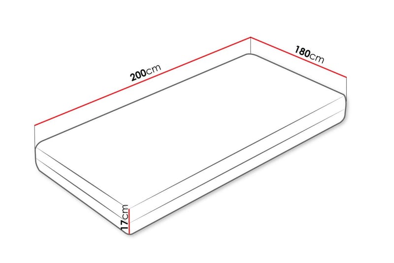 Guntorp Resårmadrass 180x200 cm - Vit - Möbler - Säng - Madrasser - Resårmadrass & resårbotten