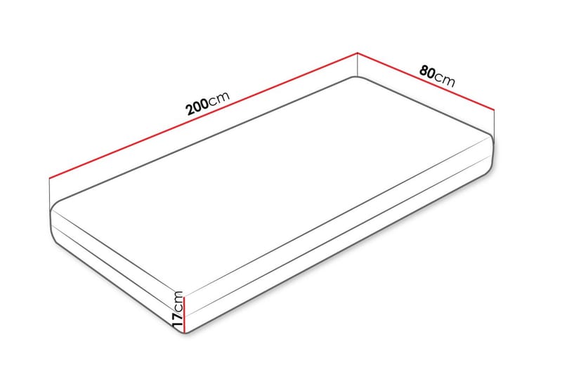 Guntorp Resårmadrass 80x200 cm - Vit - Möbler - Säng - Madrasser - Resårmadrass & resårbotten