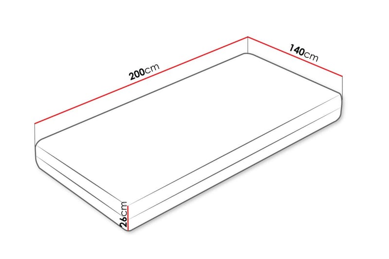 Huvudstorp Resårmadrass 140x200 cm - Vit - Möbler - Säng - Madrasser - Resårmadrass & resårbotten