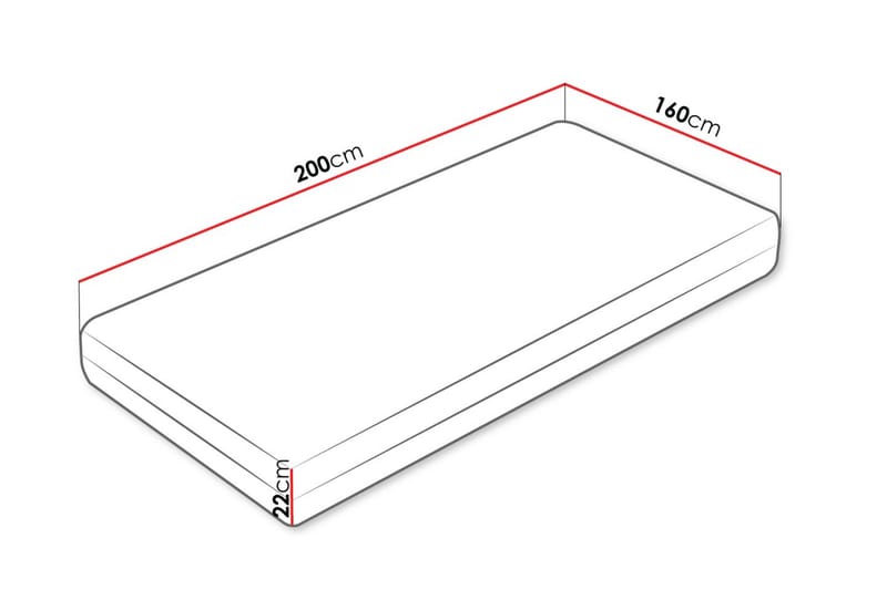 Huvudstorp Resårmadrass 160x200 cm - Vit - Möbler - Säng - Madrasser - Resårmadrass & resårbotten