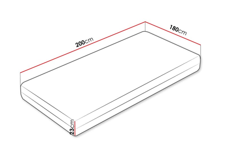 Norrbacksjö Resårmadrass 180x200 cm - Vit - Möbler - Säng - Madrasser - Resårmadrass & resårbotten