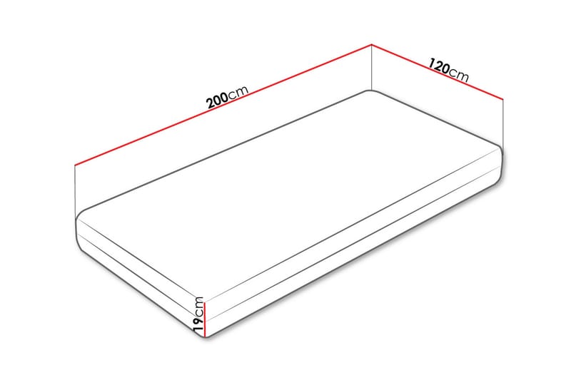 Norrebon Resårmadrass 120x200 cm - Vit - Möbler - Säng - Madrasser - Resårmadrass & resårbotten