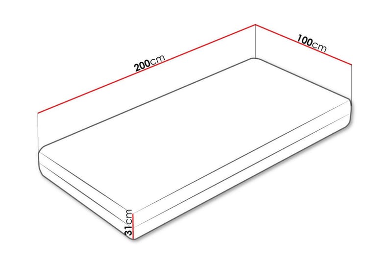 Arigna Resårmadrass 100x200 cm - Resårmadrass & resårbotten