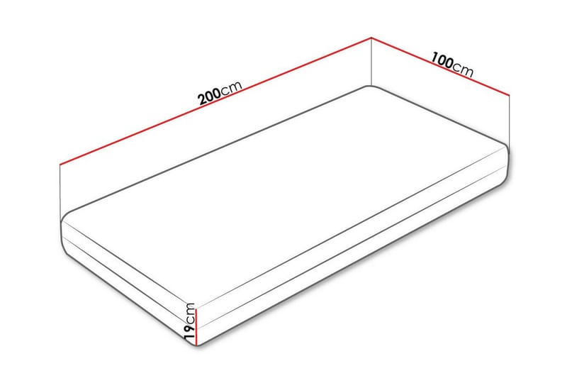 Arigna Resårmadrass 100x200 cm - Resårmadrass & resårbotten