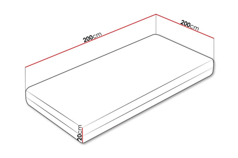 Arigna Resårmadrass 200x200 cm - Möbler - Säng - Madrasser - Resårmadrass & resårbotten