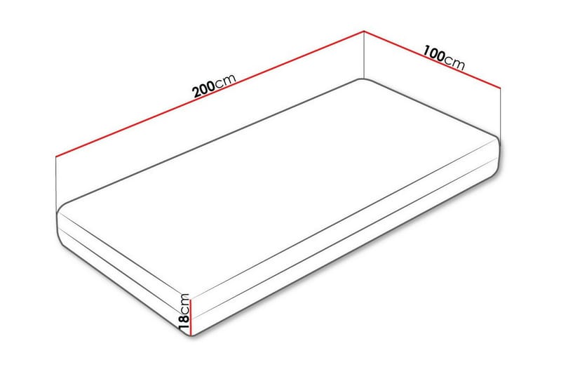 Arigna Skummadrass 100x200 cm - Skummadrass