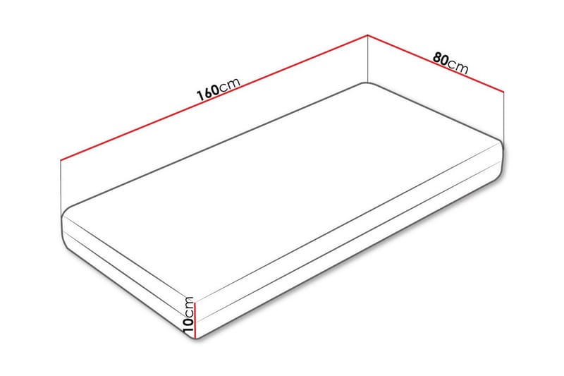 Arigna Skummadrass 80x160 cm - Resårbotten barn & barn madrasser - Skummadrass