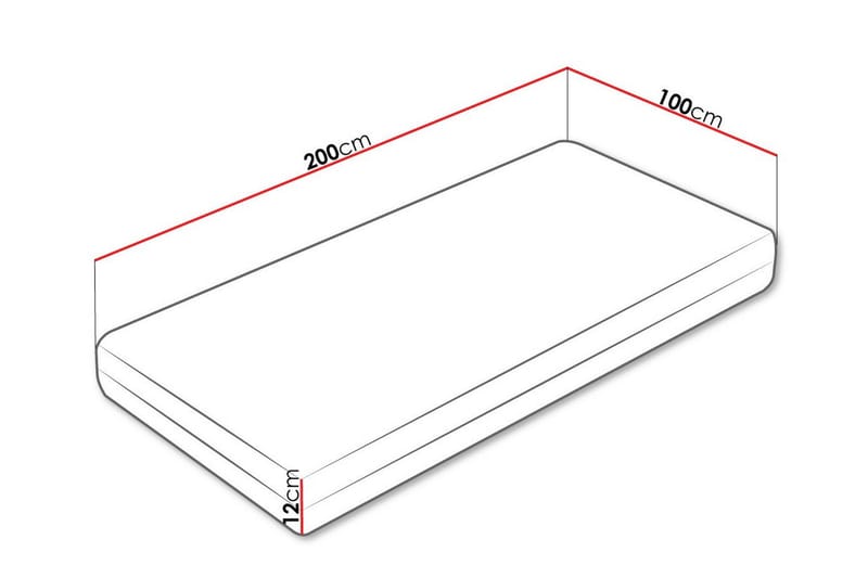 Derry Skummadrass 100x200 cm - Skummadrass