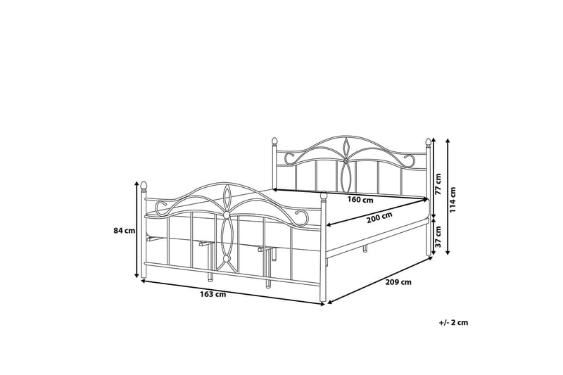 Antlia Dubbelsäng 160 200 cm Vit - Vit - Möbler - Säng - Ramsäng