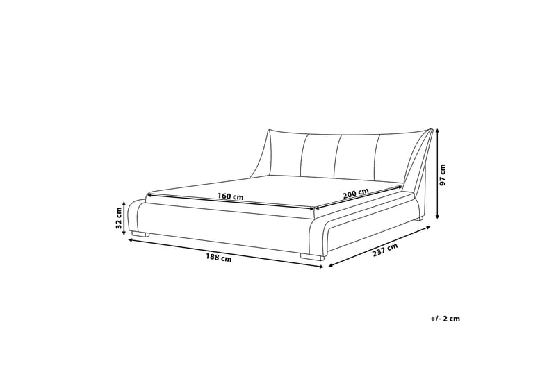 Nantes Dubbelsäng 160|200 cm - Grå - Möbler - Säng - Ramsäng