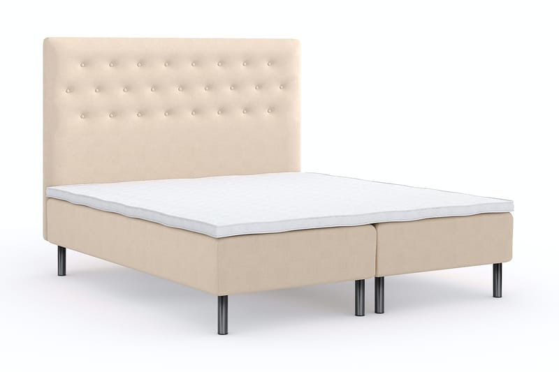 Wega Sängpaket Ramsäng 160x200 cm - Beige - Komplett sängpaket - Ramsäng