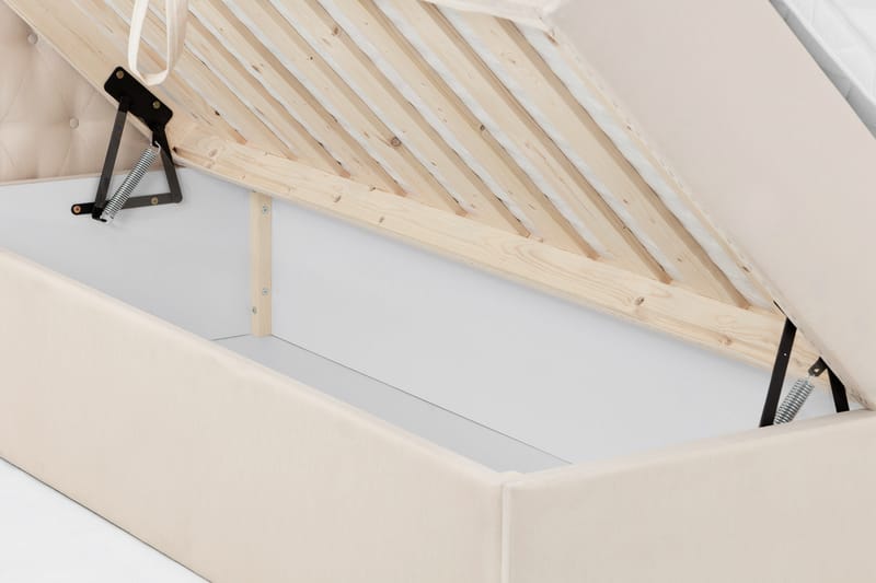 Boxy Box Bed 140x200 cm - Beige - Sängar med förvaring - Dubbelsäng