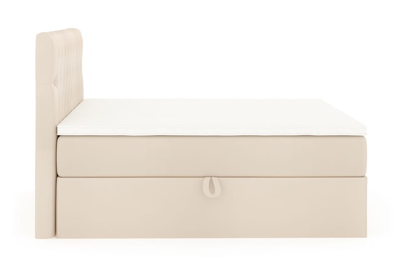 Boxy Box Bed 160x200 cm - Beige - Dubbelsäng med förvaring - Sängar med förvaring - Dubbelsäng