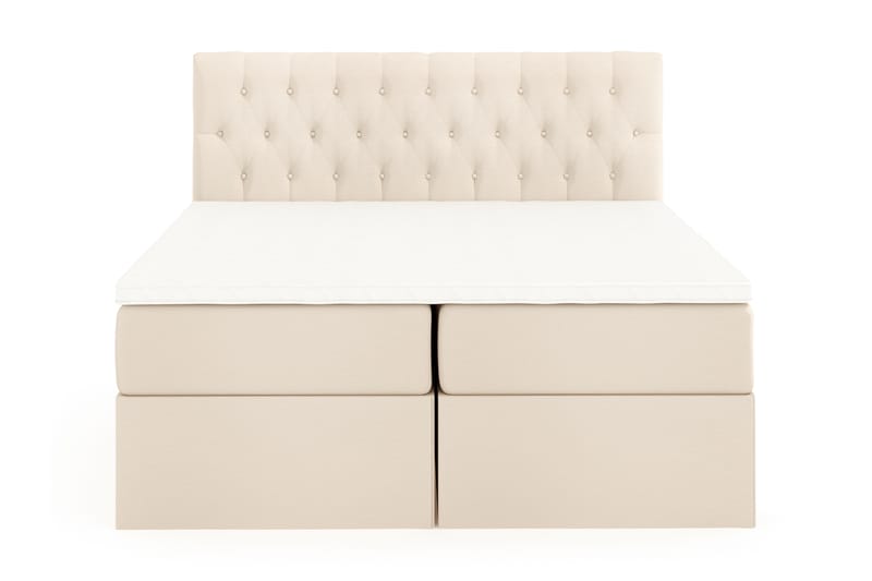 Boxy Box Bed 180x200 cm - Beige - Möbler - Säng - Sängar med förvaring - Dubbelsäng med förvaring