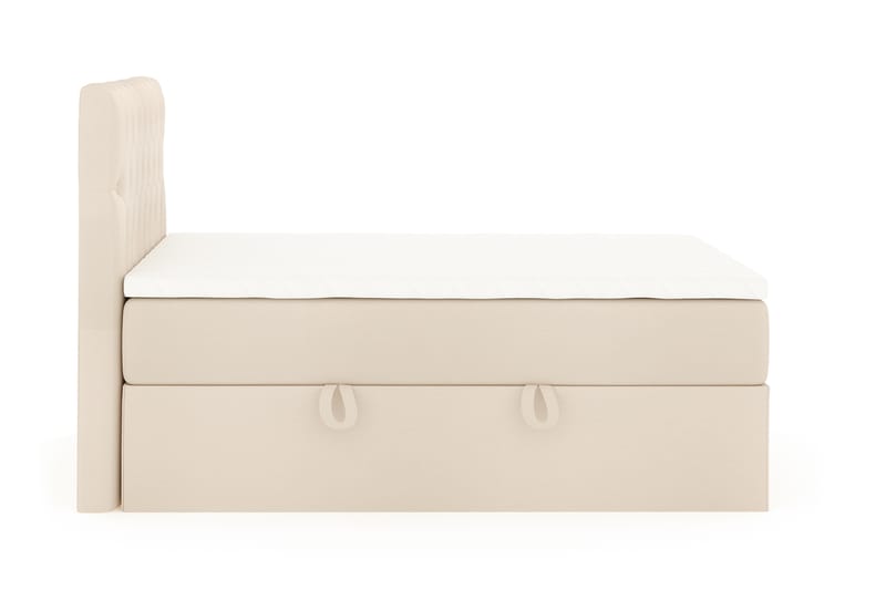 Boxy Box Bed Säng med Förvaring 120x200 cm - Beige - Möbler - Säng - Sängar med förvaring - Enkelsäng med förvaring