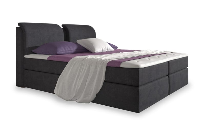 Owen Komplett Box Bed 160x200 Svart - Komplett sängpaket - Sängar med förvaring - Dubbelsäng