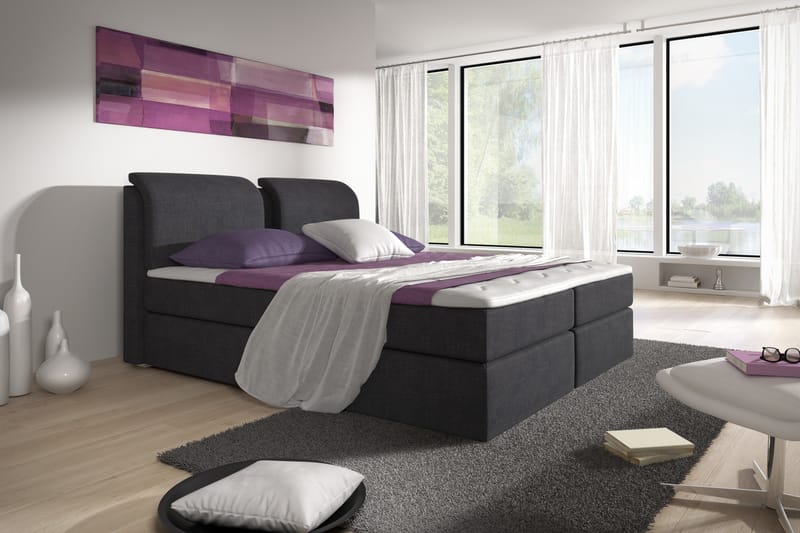 Owen Komplett Box Bed 160x200 Svart - Möbler - Säng - Sängar med förvaring