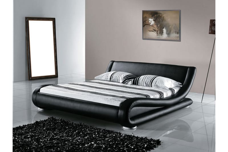 Avignon Dubbelsäng 180x200 cm - Svart - Sängram & sängstomme - Hopfällbar säng
