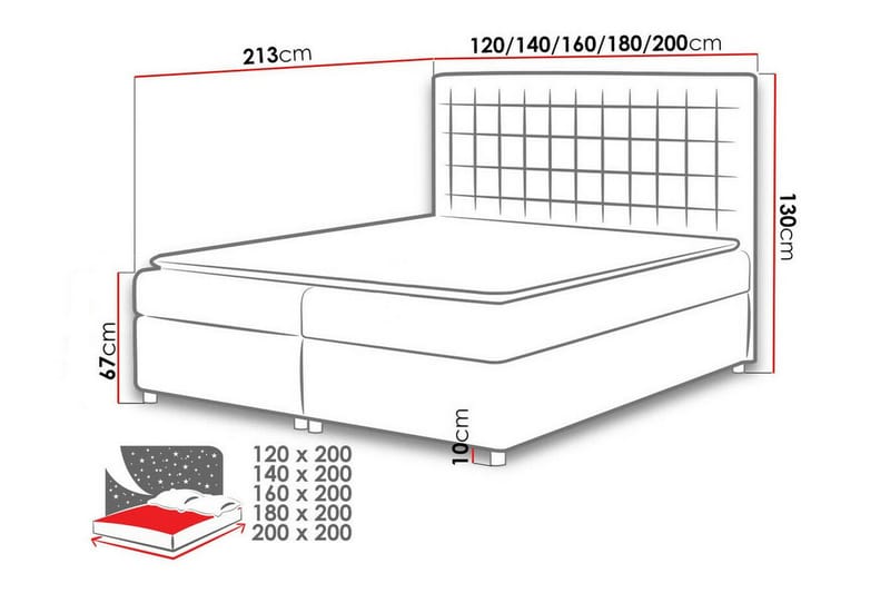 Boisdale Sängram 120x200 cm - Sängram & sängstomme