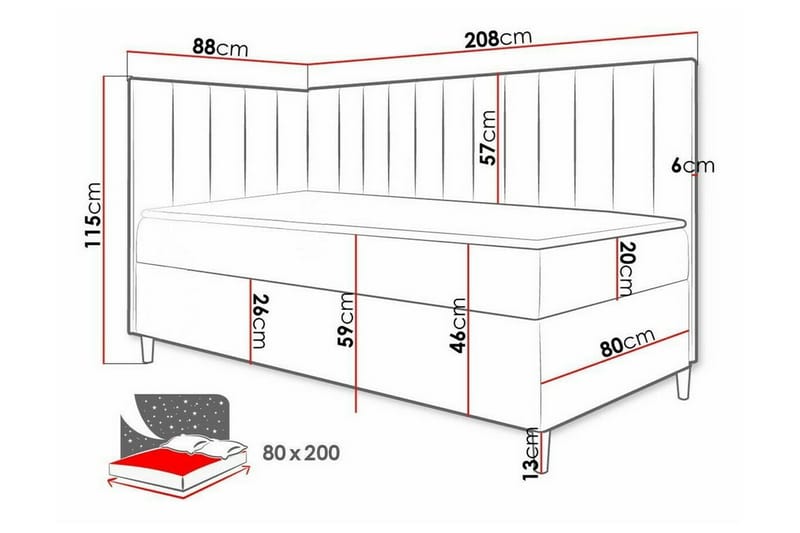 Boisdale Sängram 80x200 cm - Möbler - Säng - Sängram & sängstomme