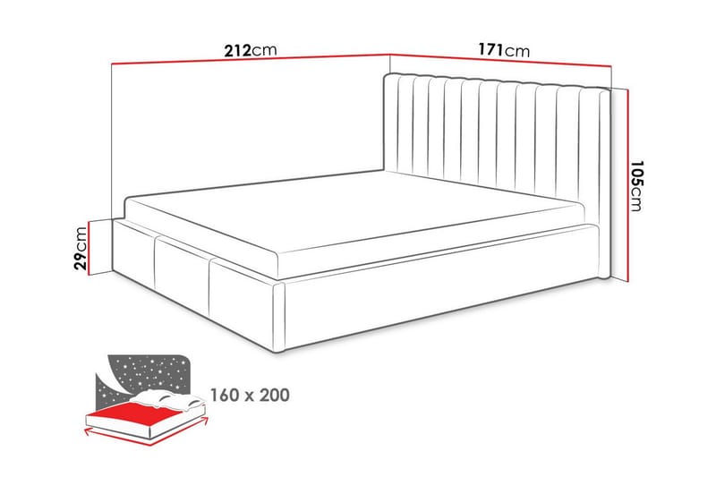 Derry Sängram med förvaring 160x200 cm - Beige - Möbler - Säng - Sängram & sängstomme