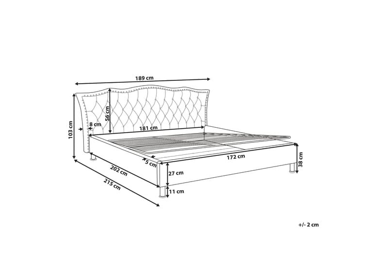 Metz Dubbelsäng 160 200 cm - Vit - Möbler - Säng - Sängram & sängstomme