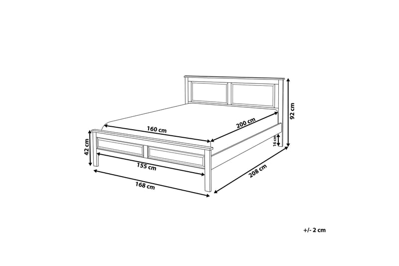 Olivet Dubbelsäng 160 200 cm - Blå - Möbler - Säng - Sängram & sängstomme