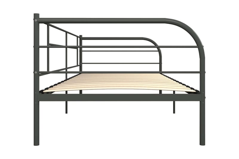 Ram dagbädd grå metall 90x200 cm - Grå - Sängram & sängstomme