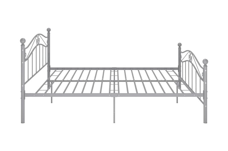 Sängram grå metall 200x200 cm - Grå - Möbler - Säng - Sängram & sängstomme