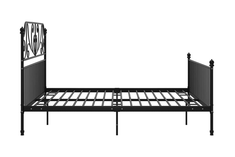 Sängram svart metall 200x200 cm - Svart - Möbler - Säng - Sängram & sängstomme