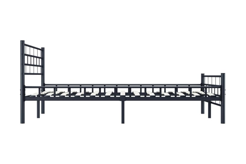 Sängram svart stål 120x200 cm - Svart - Sängram & sängstomme
