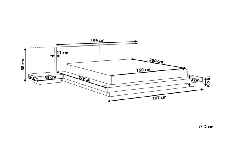 Zen Dubbelsäng 160|200 cm - Vit - Möbler - Säng - Sängram & sängstomme