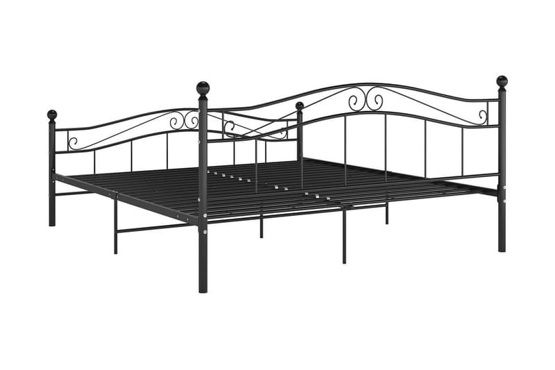 Sängram svart metall 200x200 cm - Svart - Möbler - Säng - Sängram & sängstomme