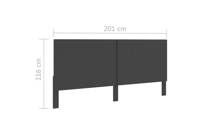 Huvudgavel mörkgrå tyg 200x200 cm - Grå - Möbler - Säng - Sängtillbehör & sänggavel - Sänggavlar & huvudgavlar