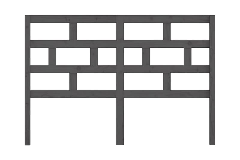 Sänggavel grå 146x4x100 cm massiv furu - Grå - Sänggavlar & huvudgavlar