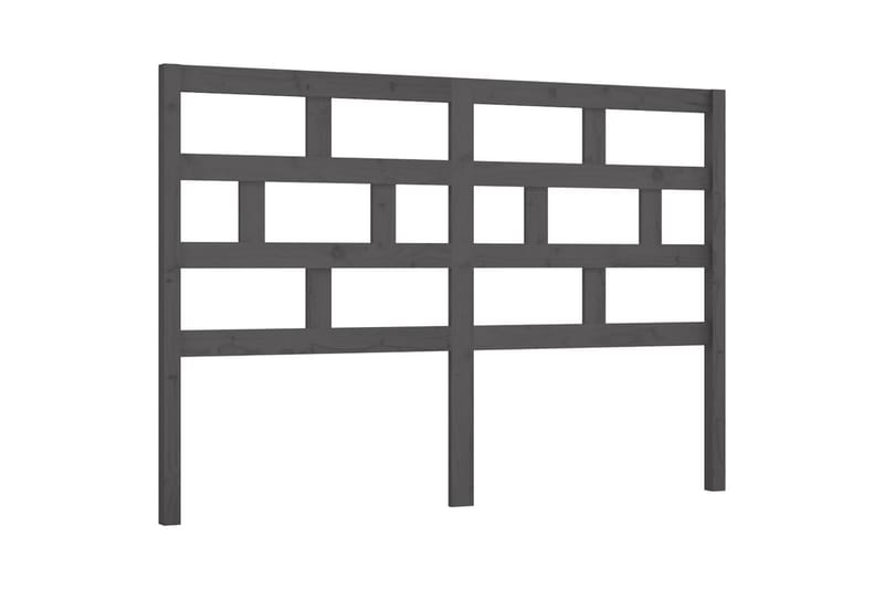 Sänggavel grå 146x4x100 cm massiv furu - Grå - Sänggavlar & huvudgavlar