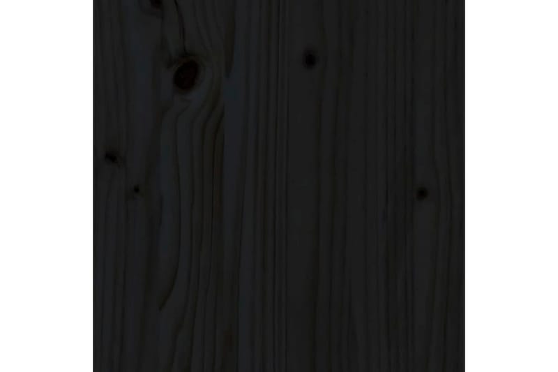 Sänggavel svart 146x4x100 cm massiv furu - Svart - Sänggavlar & huvudgavlar