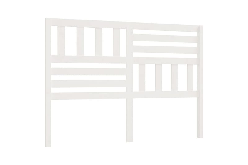 Sänggavel vit 126x4x100 cm massiv furu - Vit - Sänggavlar & huvudgavlar