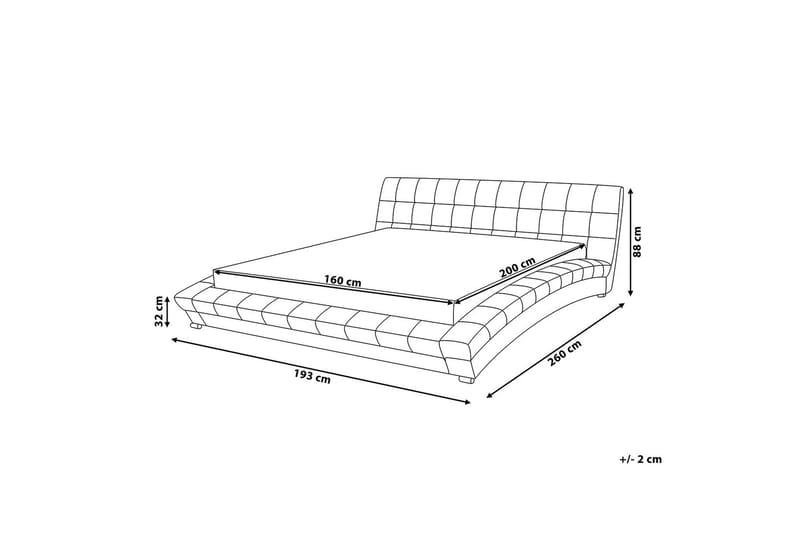 Lille Vattensäng 160|200 cm - Grå - Möbler - Säng - Vattensängar