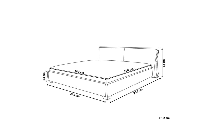 Paris Vattensäng 180|200 cm - Grå - Möbler - Säng - Vattensängar