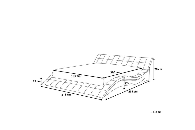 Vichy Vattensäng 180|200 cm - Grå - Möbler - Säng - Vattensängar