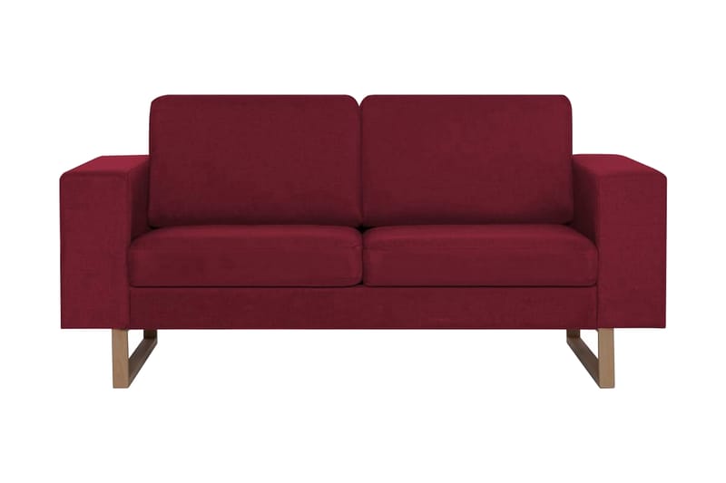 2-sitssoffa tyg vinröd - Röd - 2 sits soffa
