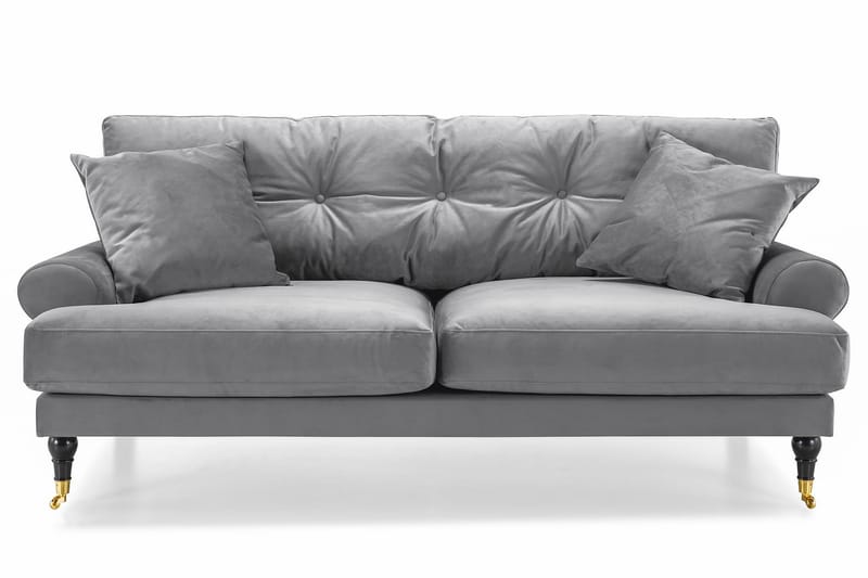 Andrew 2-sits Soffa - Ljusgrå - Skinnsoffor - Sammetssoffa - 3 sits soffa - 4 sits soffa - Soffa - 2 sits soffa