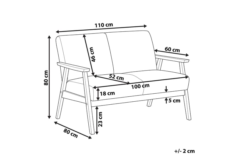 Asnes 2-sits Soffa - Grå - Möbler - Soffa - 2 sits soffa