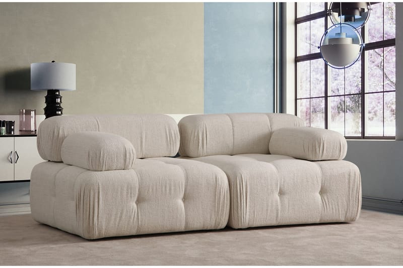 Bengul Bubblig Djup Soffa 2-sits 210 cm Bred Sittdjup 85 cm - Cream / Beige / Ljus - Möbler - Soffa - 2 sits soffa