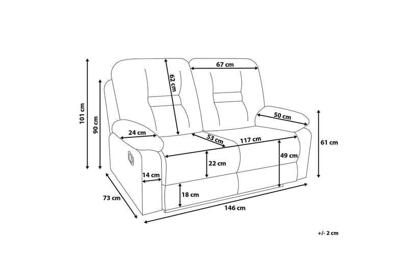 Bergen Soffa 2 Sits - Beige - Möbler - Soffa - 2 sits soffa