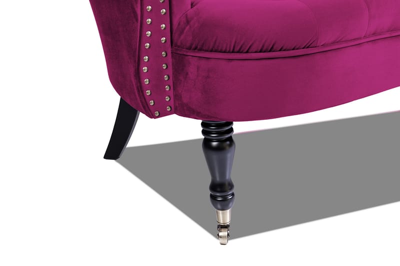 Chesterfield Ludovic Soffa 2-sits - Cerise - 2 sits soffa - Chesterfield soffa - Sammetssoffa